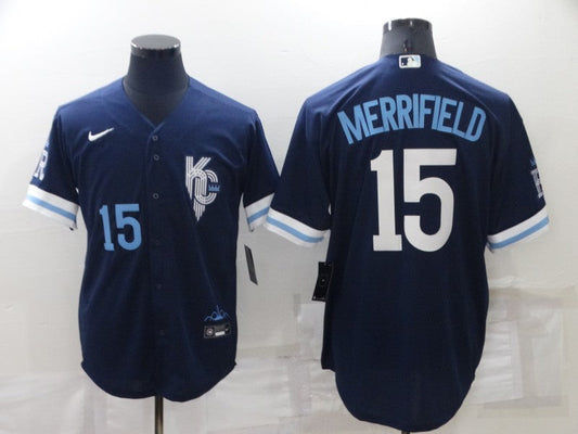Men's Whit Merrifield Kansas City Royals  2022 City Connect Replica Jersey - Navy