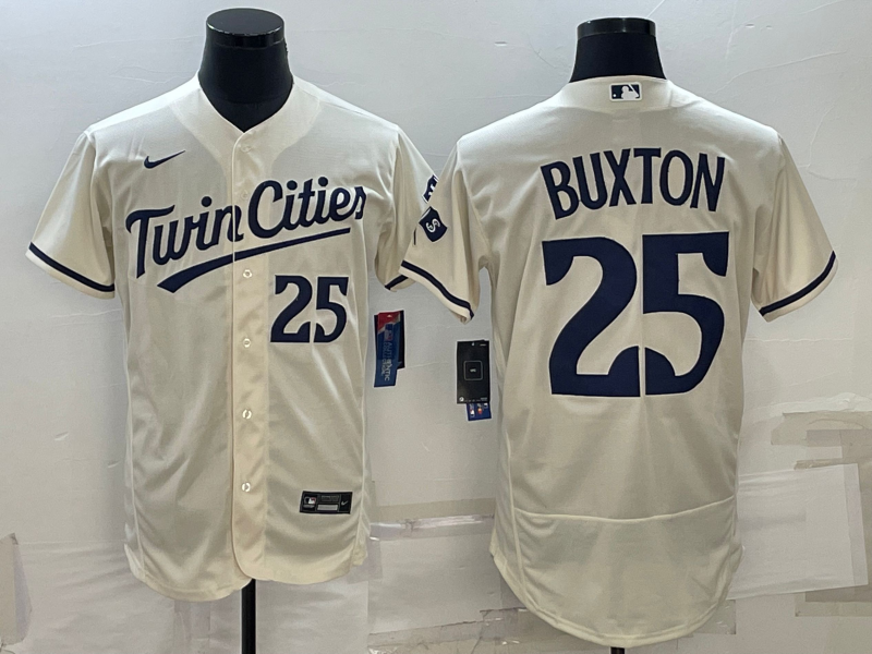 Men's Minnesota Twins  Byron Buxton Cream Authentic Jersey