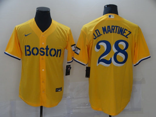 Men's Boston Red Sox J.D. Martinez Gold City Connect Jersey