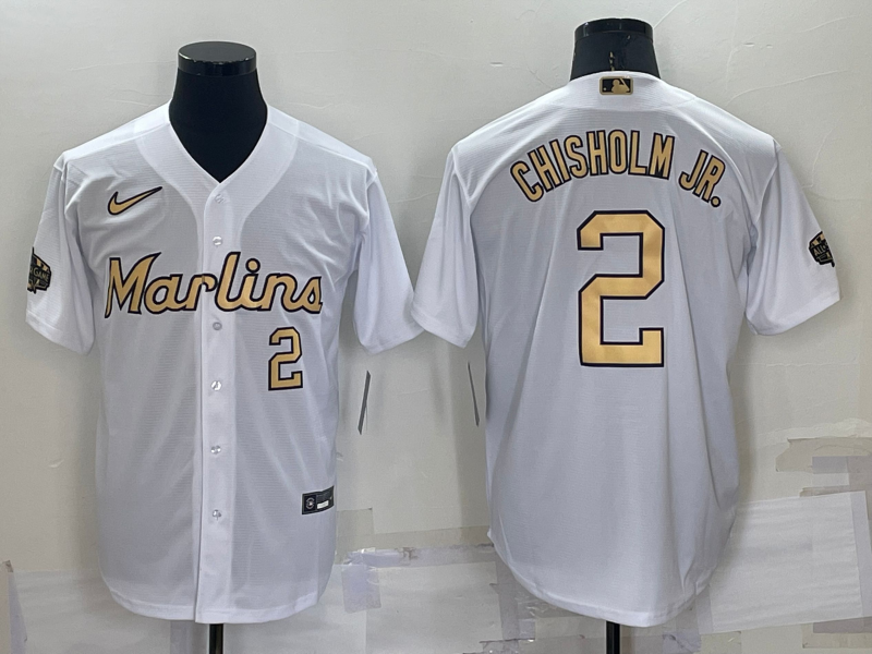Men's Jazz Chisholm Jr Miami Marlins White 2022 All-Star Game Jersey