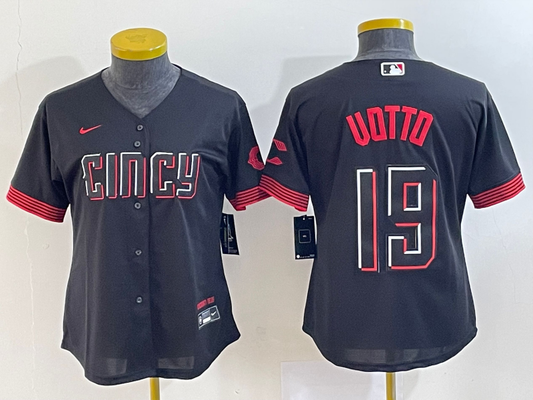 Women's Cincinnati Reds Joey Votto Black 2023 City Connect Replica Player Jersey