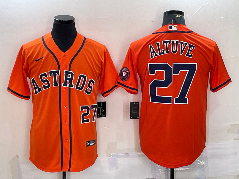 Men's Houston Astros Jose Altuve #27 2022 World Series Player Jersey