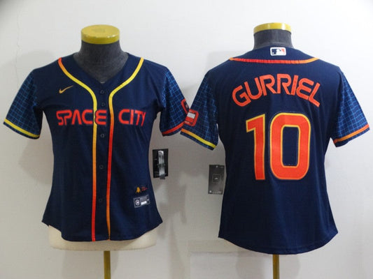 Women's Yuli Gurriel #10 Houston Astros  Navy 2022 City Connect Jersey