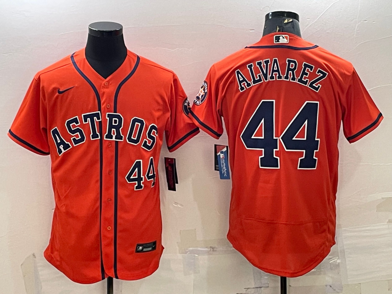 Men's Houston Astros  Yordan Alvarez #44 2022 World Series Player Jersey- Flex Base
