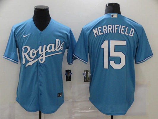 Men's Whit Merrifield Kansas City Royals Player Light Blue Jersey