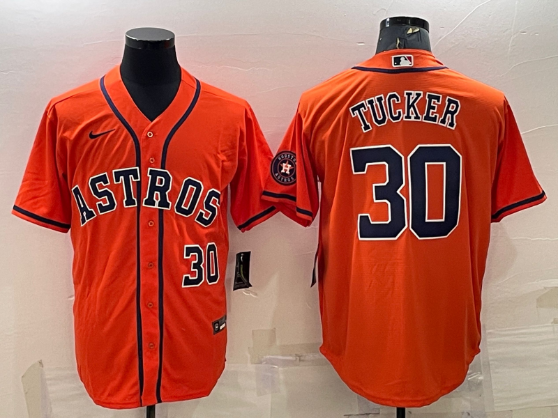 Men's Houston Astros Kyle Tucker #30 2022 World Series Player Jersey
