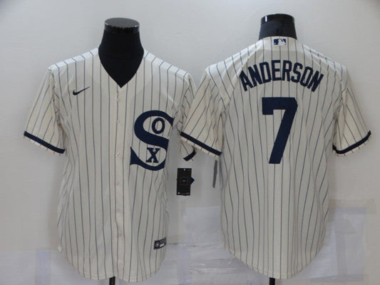 Men's Chicago White Sox Tim Anderson Cream 2021 Field of Dreams Jersey