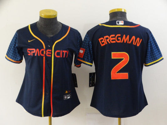 Women's Alex Bregman #2 Houston Astros  Navy 2022 City Connect Jersey