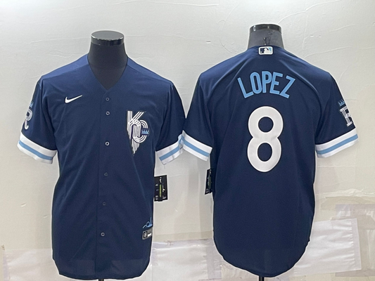 Men's Nicky Lopez Kansas City Royals 2022 City Connect Replica Jersey - Navy