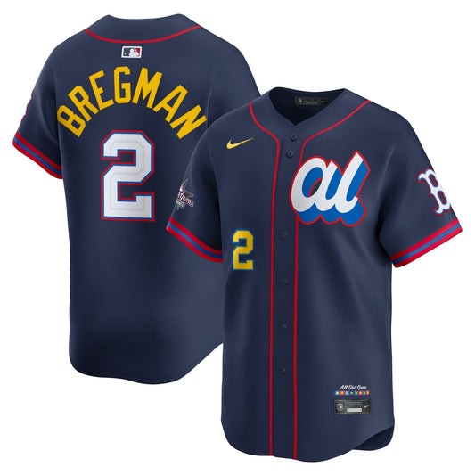 Men's American League Alex Bregman Navy 2025 All-Star Player Jersey