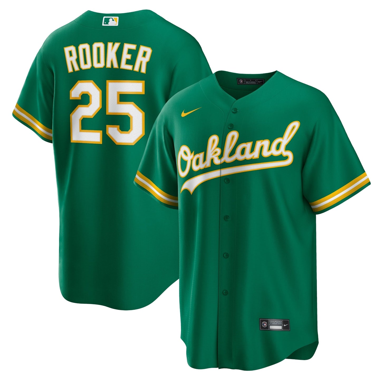 Men's Oakland Athletics Brent Rooker Kelly Green Alternate Jersey