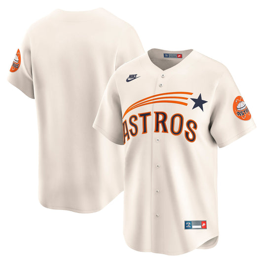 Men's Houston Astros Cream Throwback Cooperstown Collection Jersey