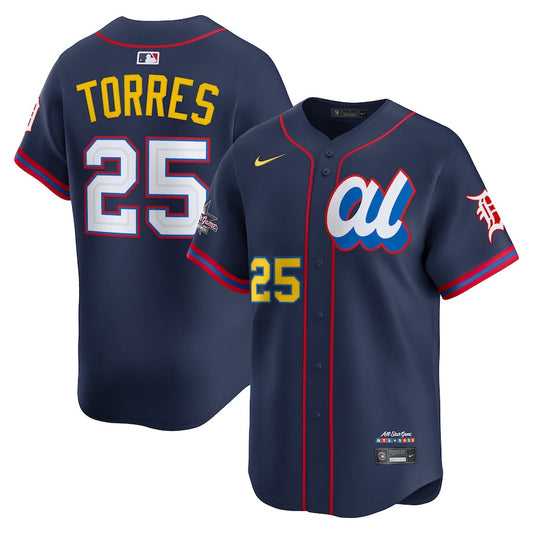 Men's American League Gleyber Torres Navy 2025 All-Star Player Jersey