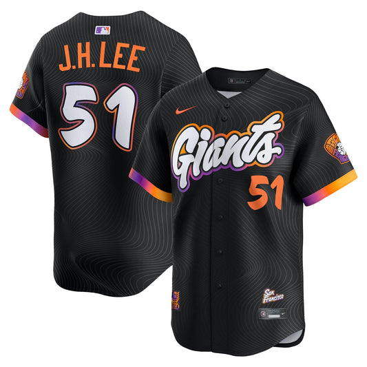 Men's San Francisco Giants Jung Hoo Lee Anthracite 2025 City Connect Jersey