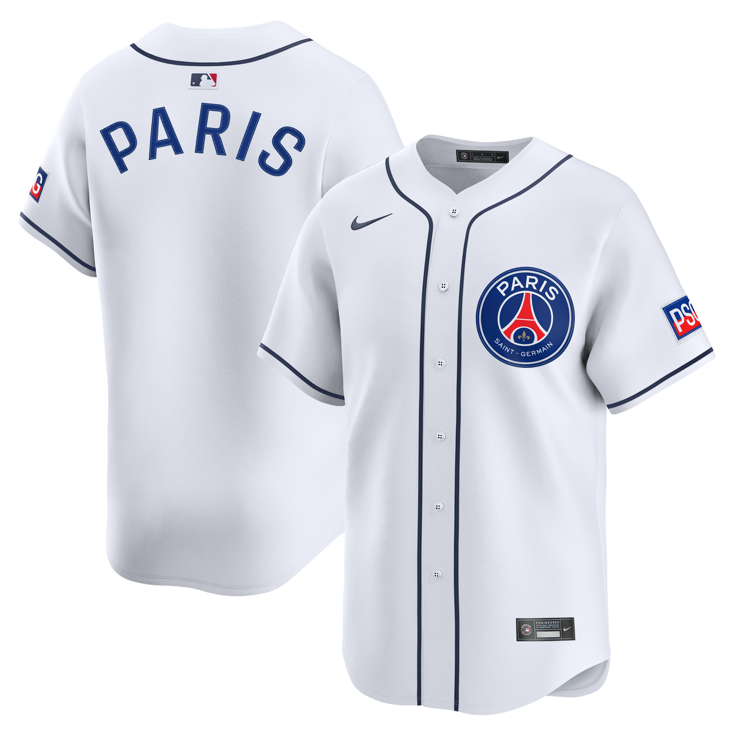 Men's Paris Saint-Germain White 2025 Soccer x Baseball Jersey