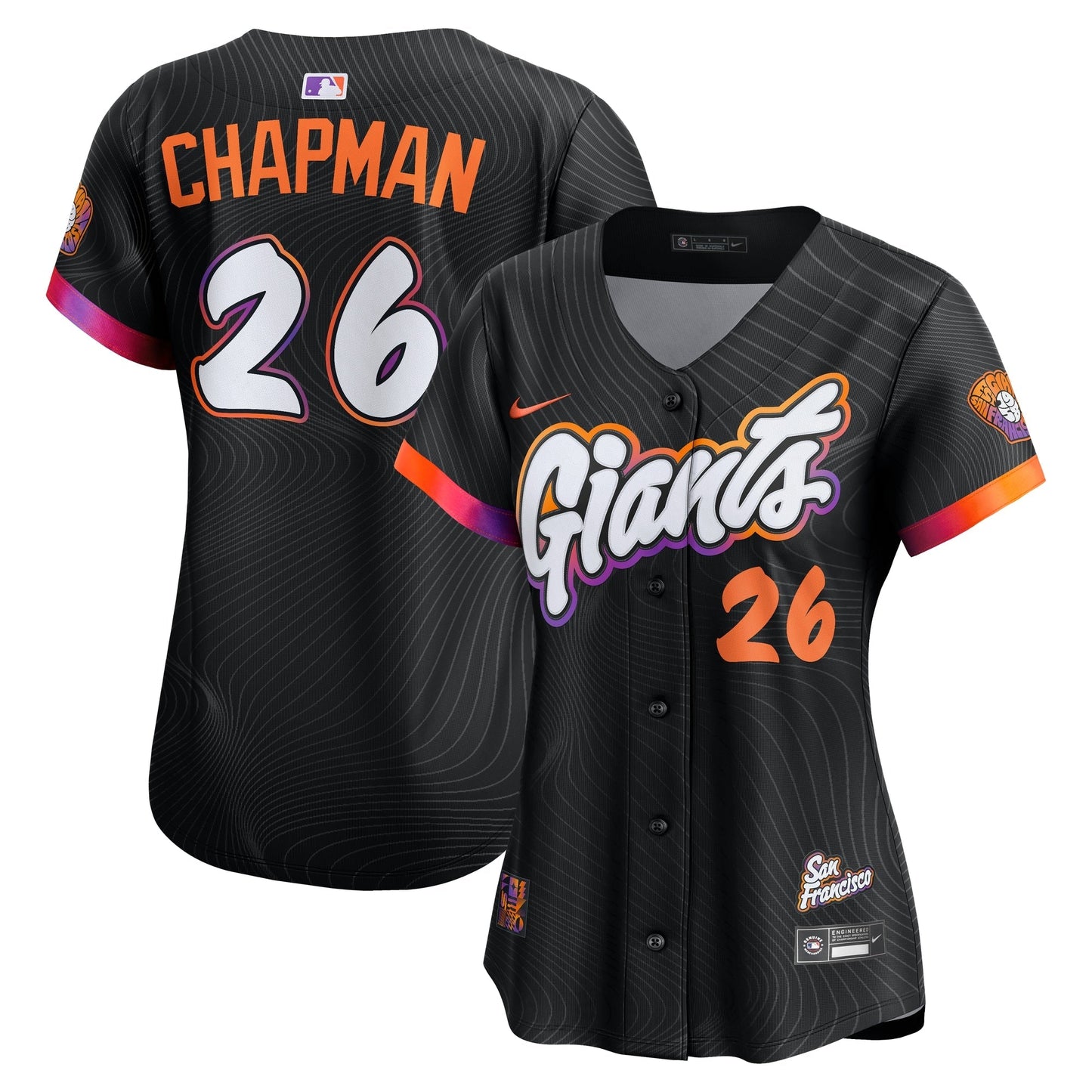 Women's San Francisco Giants Matt Chapman Anthracite 2025 City Connect Jersey